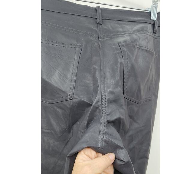 Wilfred Melina High Rise Faux Leather Pant Ardoise‎ Grey Size 10 - Picture 8 of 12